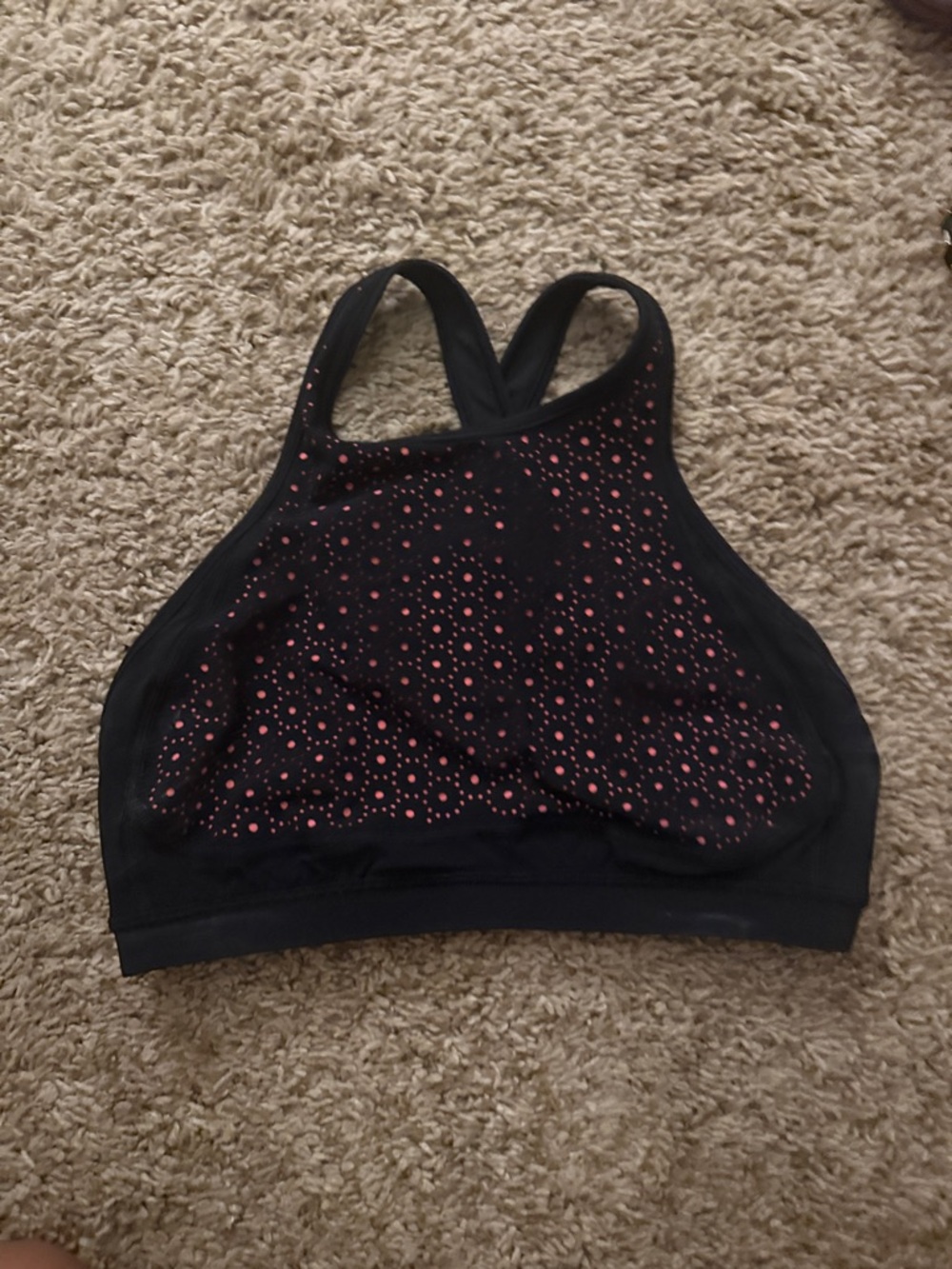 Lululemon sports bra. Black and Pink High-Neck Sports Bra